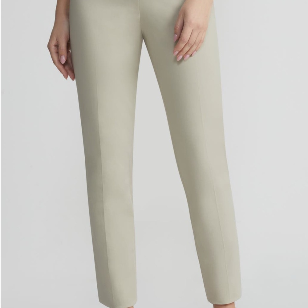 Lafayette 148 New York Stanton Slim Leg Ankle Women's Pants Size 6 - Khaki